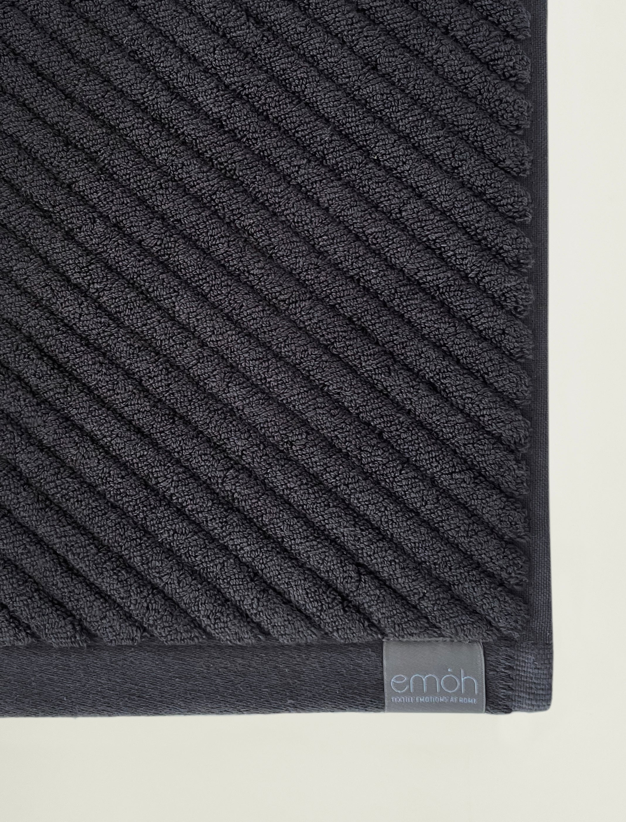 CONJUNTO TOALHAS DIAGONAL - CINZA ESCURO