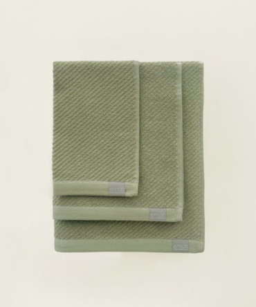 CONJUNTO TOALHAS DIAGONAL - VERDE OLIVA