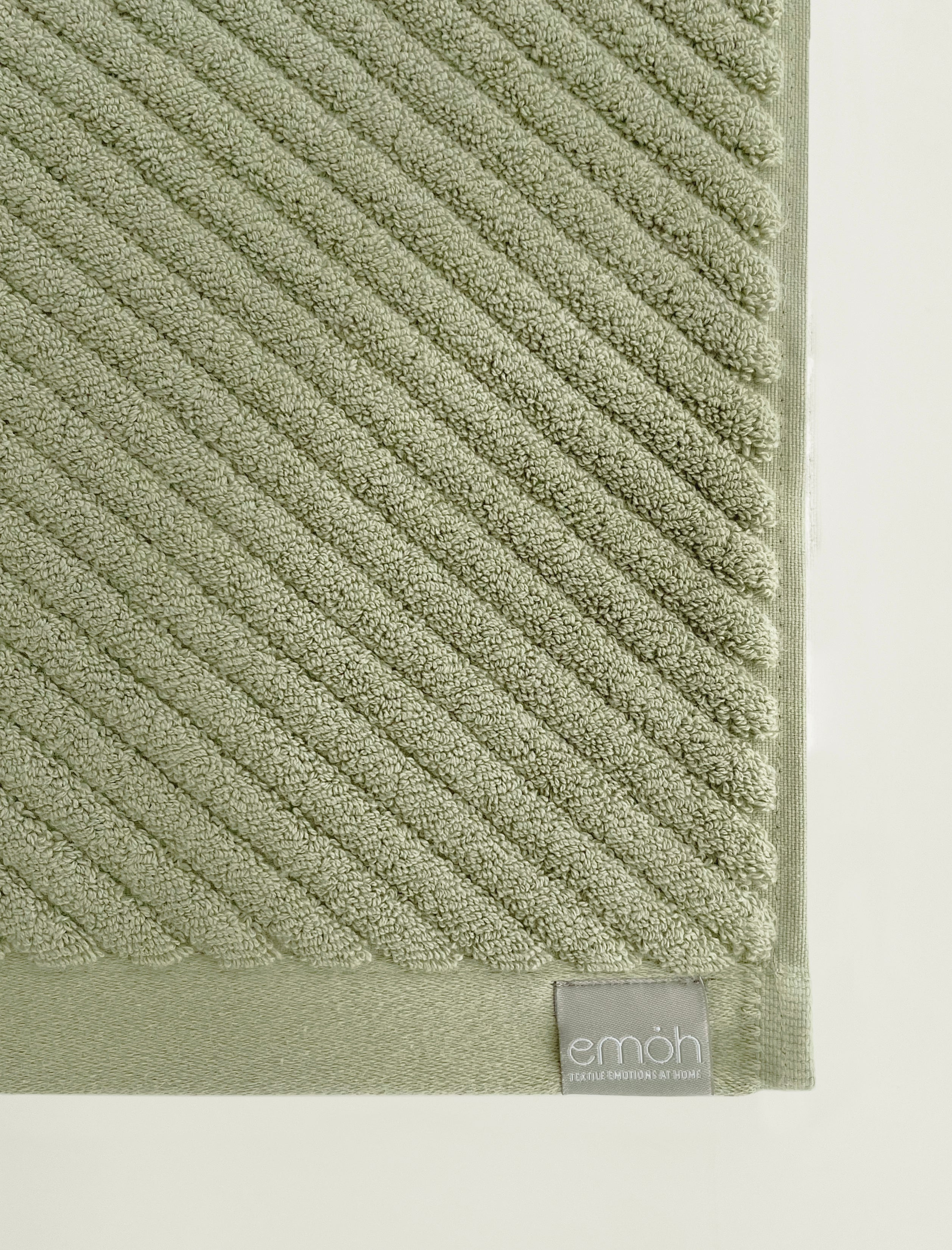 CONJUNTO TOALHAS DIAGONAL - VERDE OLIVA - Imagem 2