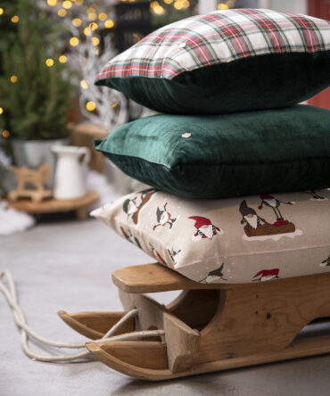 FRONHA ALMOFADA NATAL - VELUDO - VERDE