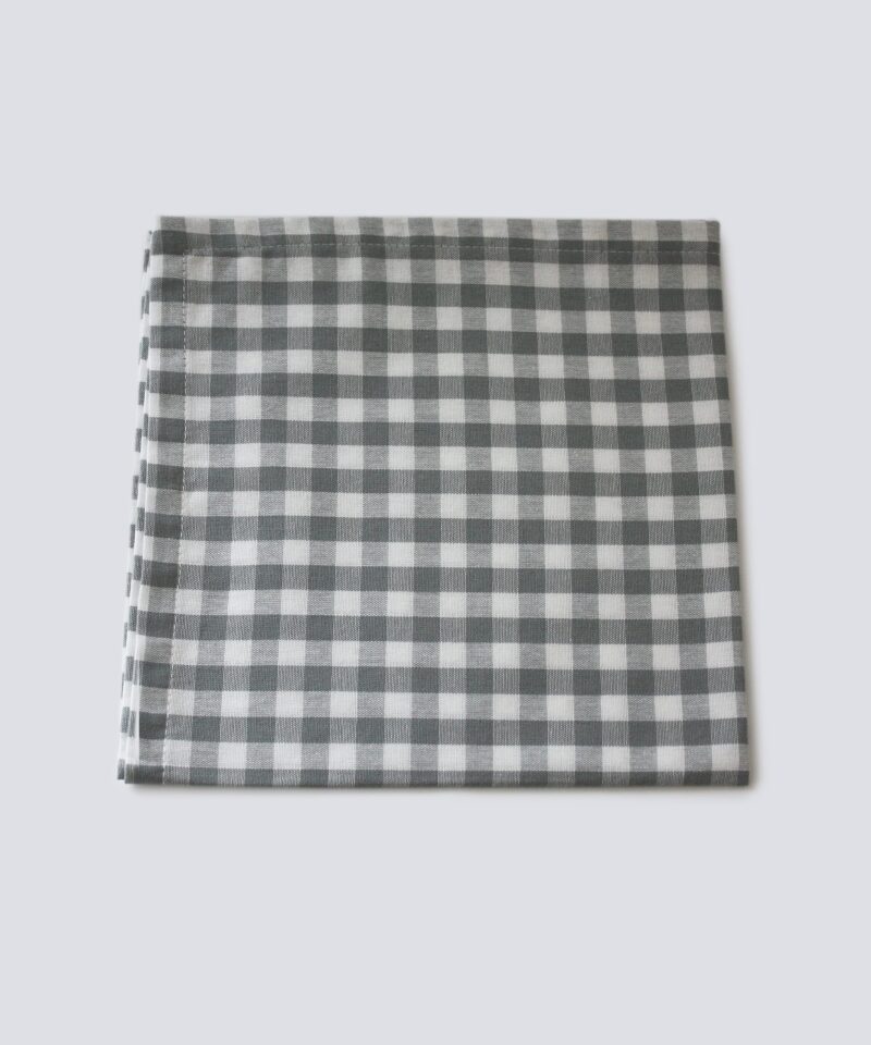 PACK 2 GUARDANAPOS MESA VICHY CINZENTO