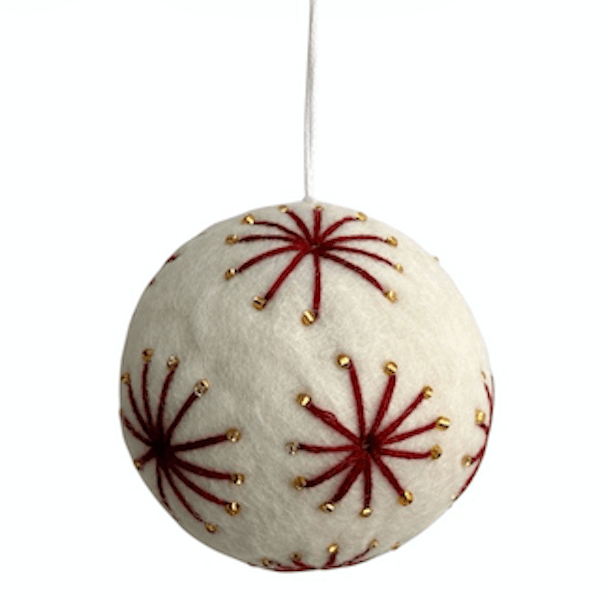 BOLA DE NATAL - estrelas bordô